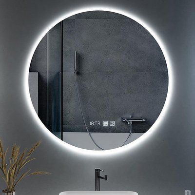 Дзеркало SERIA з LED-підсвіткою + сенсорне керування + підігрів + годинник 13534 фото