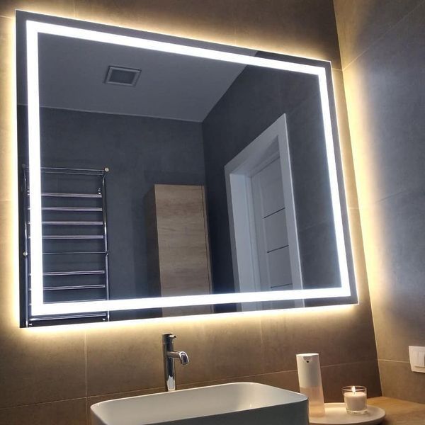 Зеркало KIMA с фронтальной и фоновой LED-подсветками 15336 фото