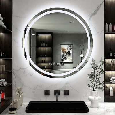 Дзеркало SOLO з LED-підсвіткою + сенсорне керування + підігрів + годинник 13494 фото