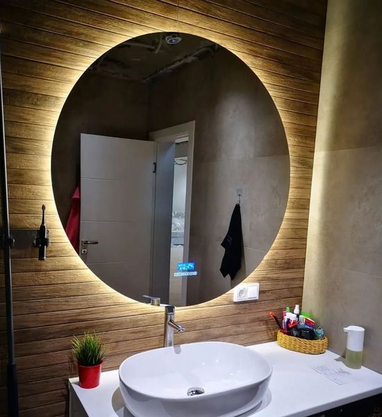 Зеркало VINADIO с LED-подсветкой + сенсорное управление + мультимедиа с Bluetooth + подогрев 2594 фото